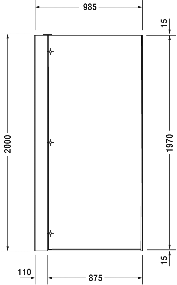 Slika od OpenSpace B Shower screen, tap left