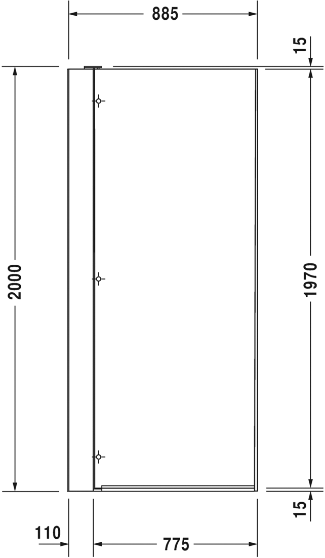 Slika od OpenSpace B Shower screen, tap left