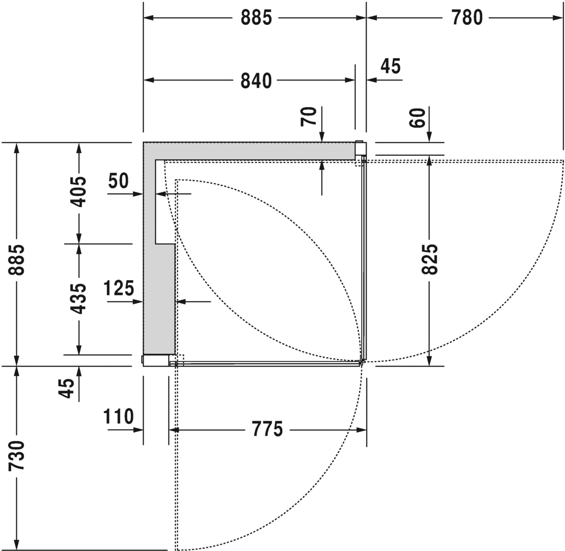 Slika od OpenSpace B Shower screen, tap left