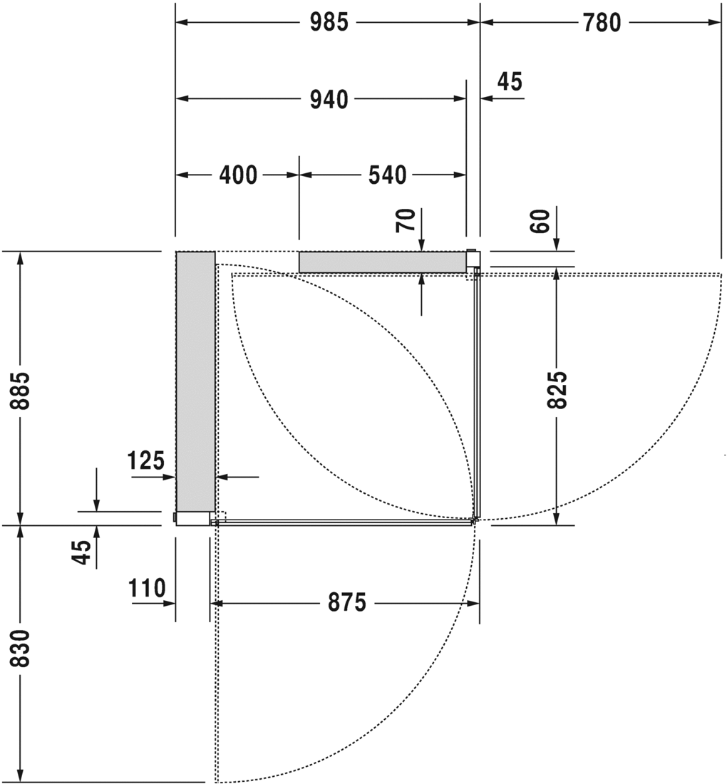 Slika od OpenSpace B Shower screen, tap left