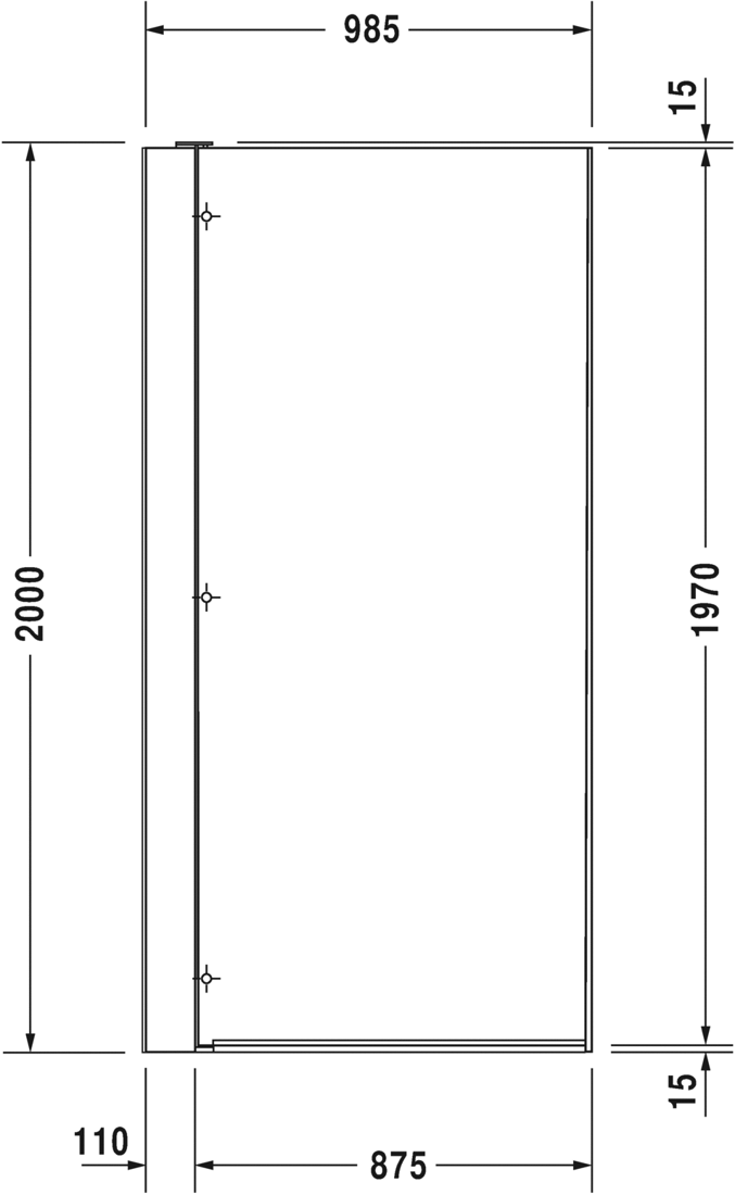 Slika od OpenSpace B Shower screen, tap left