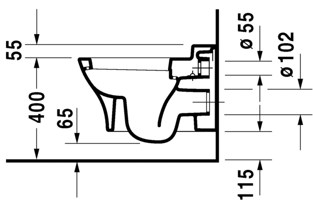 Slika od PuraVida Toilet wall mounted