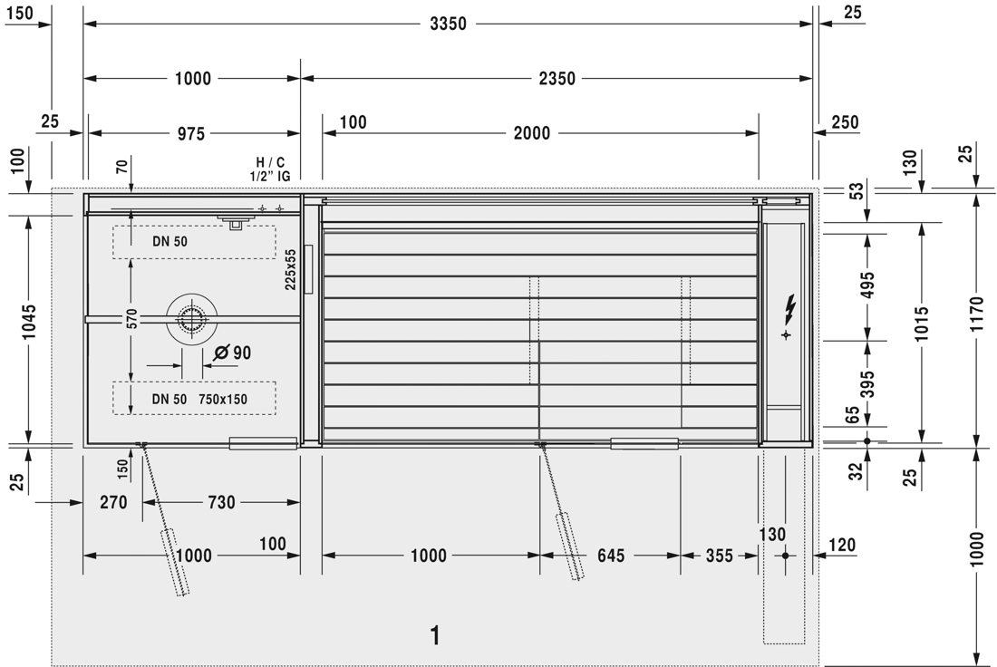 Slika od Inipi Inipi Ama Sauna, back-to-wall and corner version