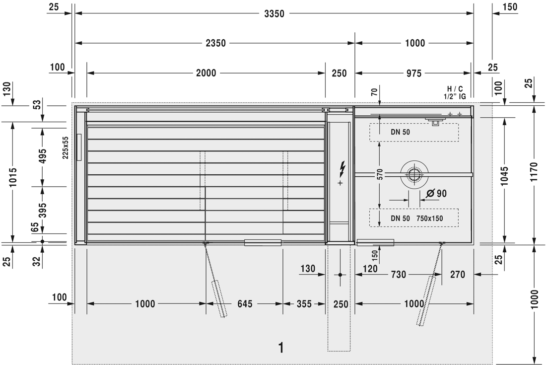 Slika od Inipi Inipi Ama Sauna, back-to-wall and corner version