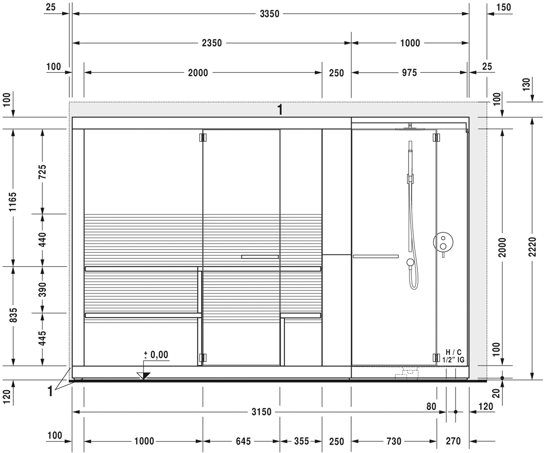Slika od Inipi Inipi Ama Sauna, back-to-wall and corner version