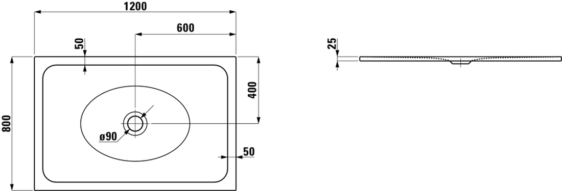 Slika od INDURA-80X120 tuš kadica bela