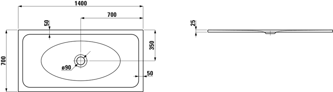 Slika od INDURA-70X140 tuš kadica bela