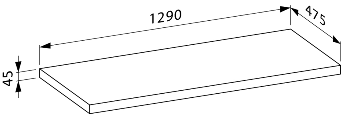 Slika od PALOMBA ploča za umivaonik 1300mm