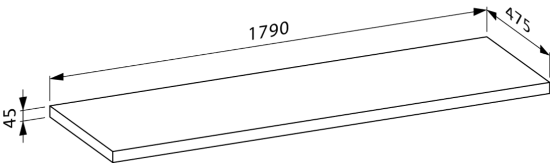 Slika od PALOMBA ploča za umivaonik 1800mm