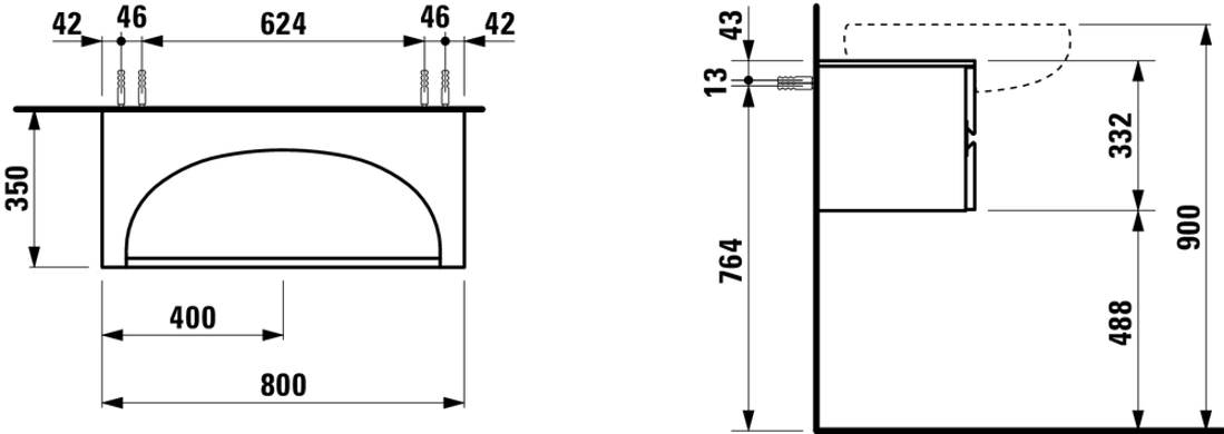 Slika od ALESSI ONE ormarić za umivaonik 800mm