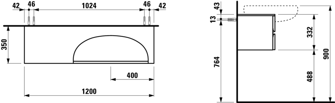 Slika od ALESSI ONE ormarić za umivaonik 1200mm