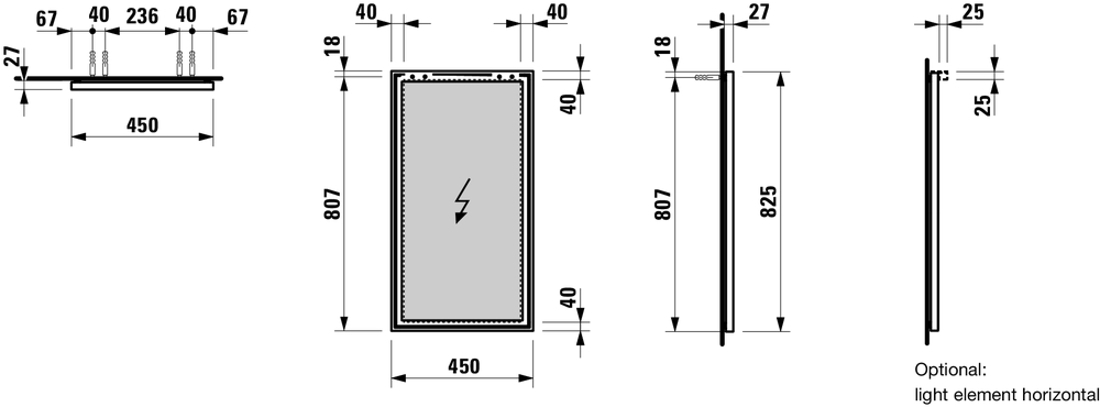 Slika od FRAME 25 ogledalo sa aluminijumskim okvirom