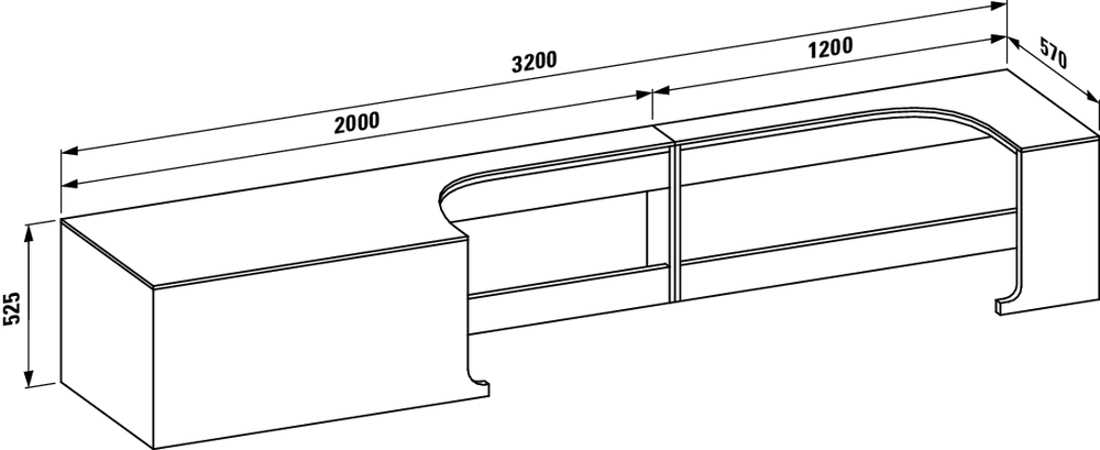 Slika od ALESSI ONE panel za kadu 3200mm