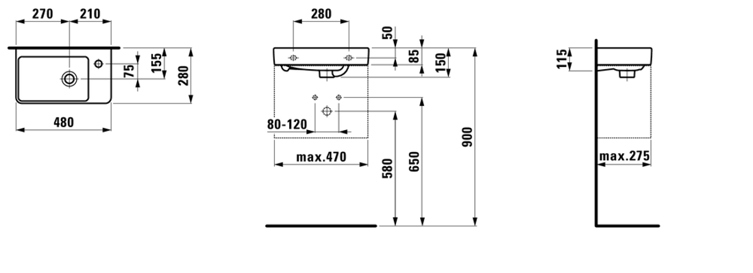 Slika od PRO S 48 mali umivaonik