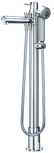Slika od Twinprime pin slavina za kadu sa sintetičkim fleksibilnim crevom 1250mm i ručnim tušem Aquajet Multi