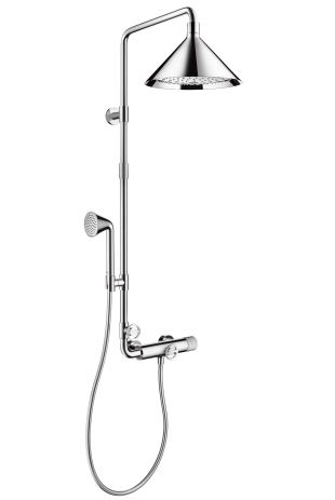 Slika od Axor Showers/Front  Axor Showerpipe sa termostatom i dvomlaznim fiksnim tušem, dizajnirao Front