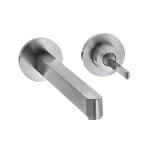 Slika od Axor Steel Single lever basin mixer for concealed installation with spout 221 mm and escutcheons wall-mounted