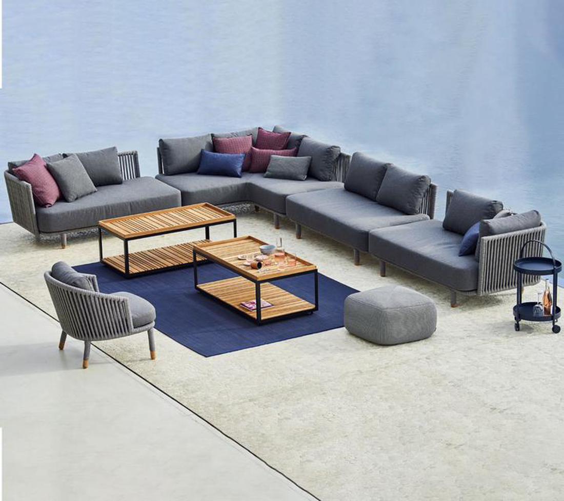 Slika od Moments lounge chair, incl. Grey cushion set