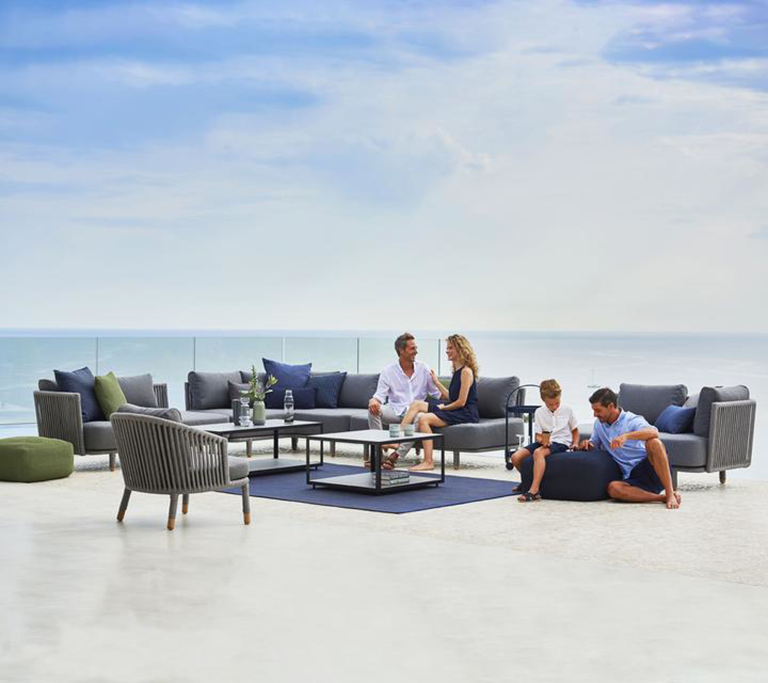 Slika od Moments lounge chair, incl. Grey cushion set