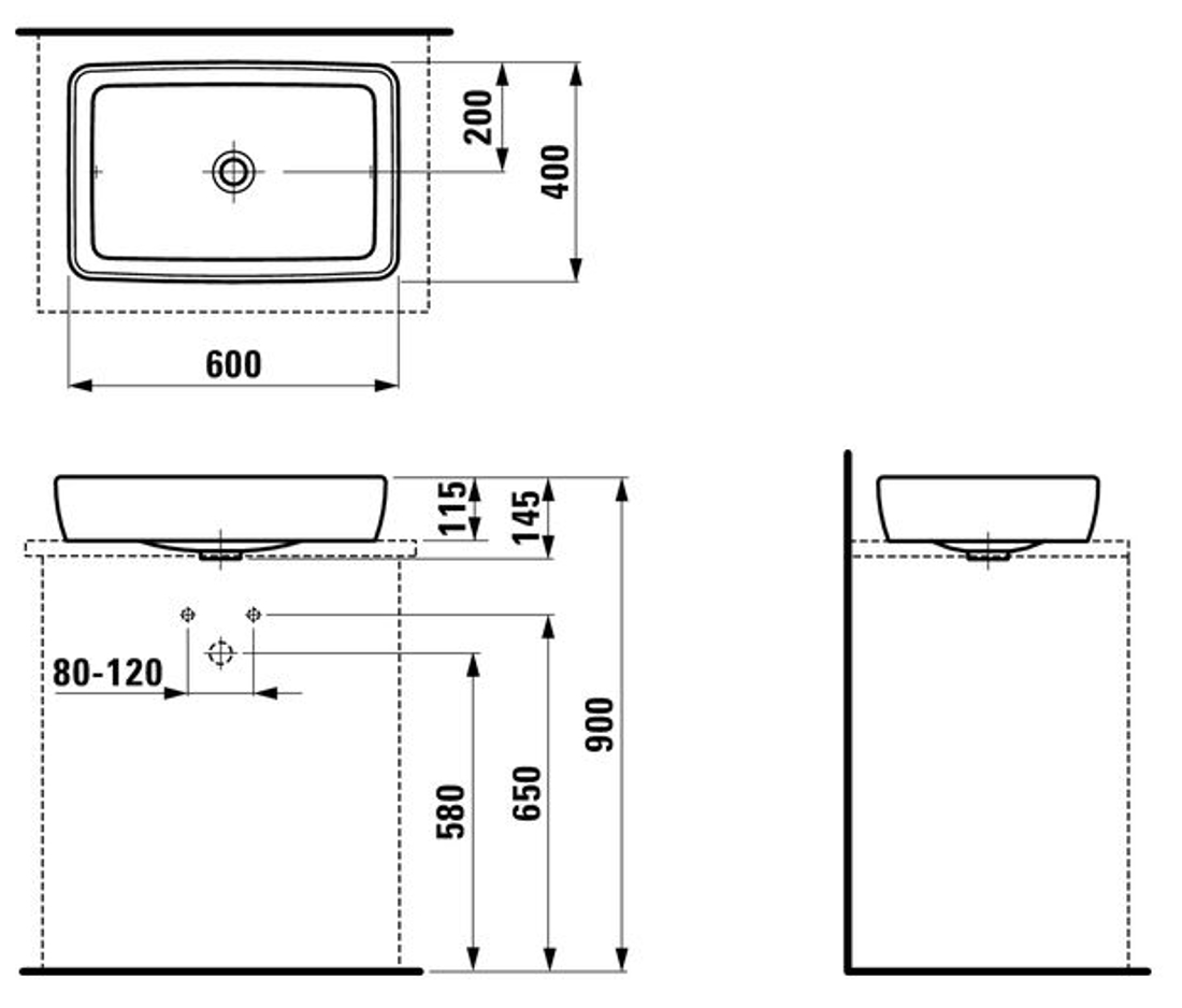 Slika od LAUFEN PRO S 60x40 bowl without tap