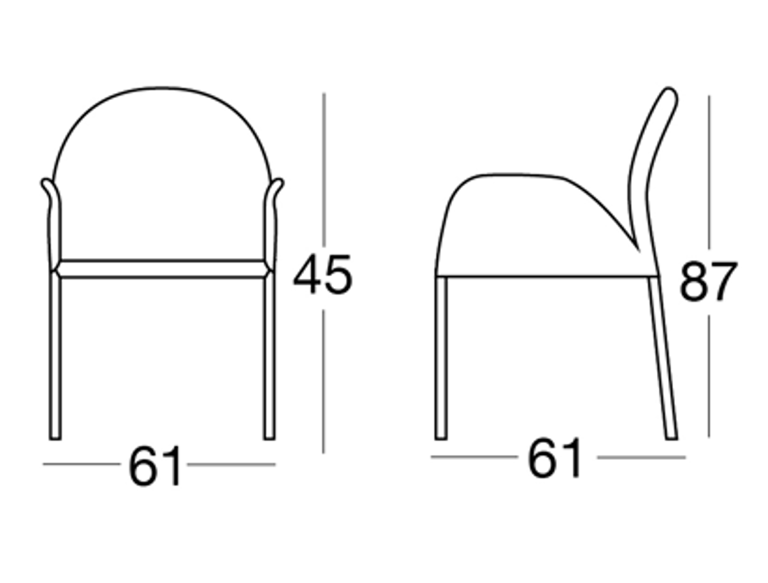 Slika od CORA STOLICA  61x61xh87 cm