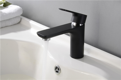 Slika od SLAVINA ZA LAVABO MAT CRNA NISKA