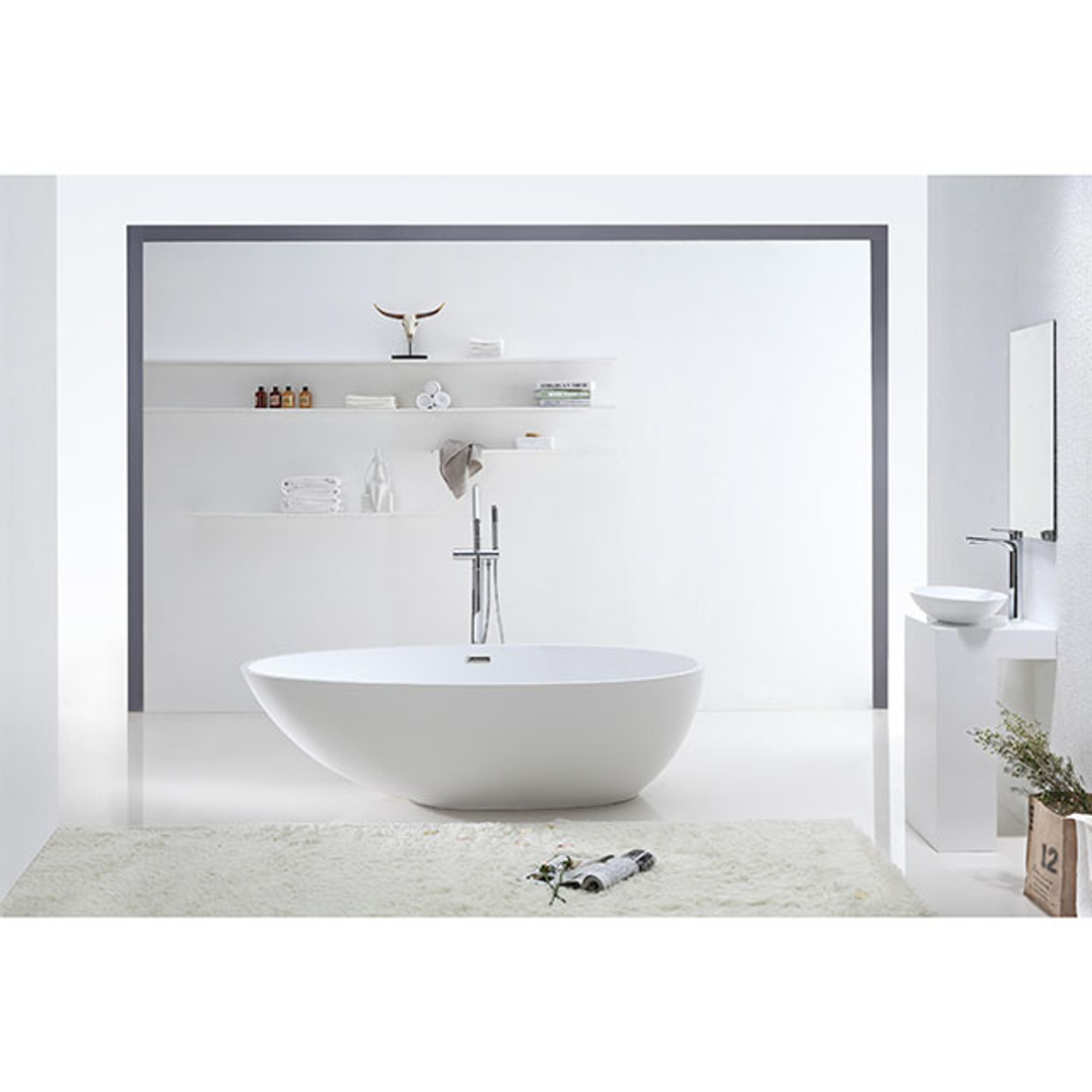 Slika od SOLID SURFACE BATHTUB MAT 178X95X51 CM
