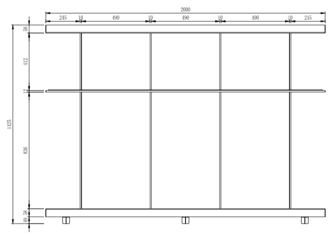 Slika od SHARPY POLICA  200x35,5x142,5 cm