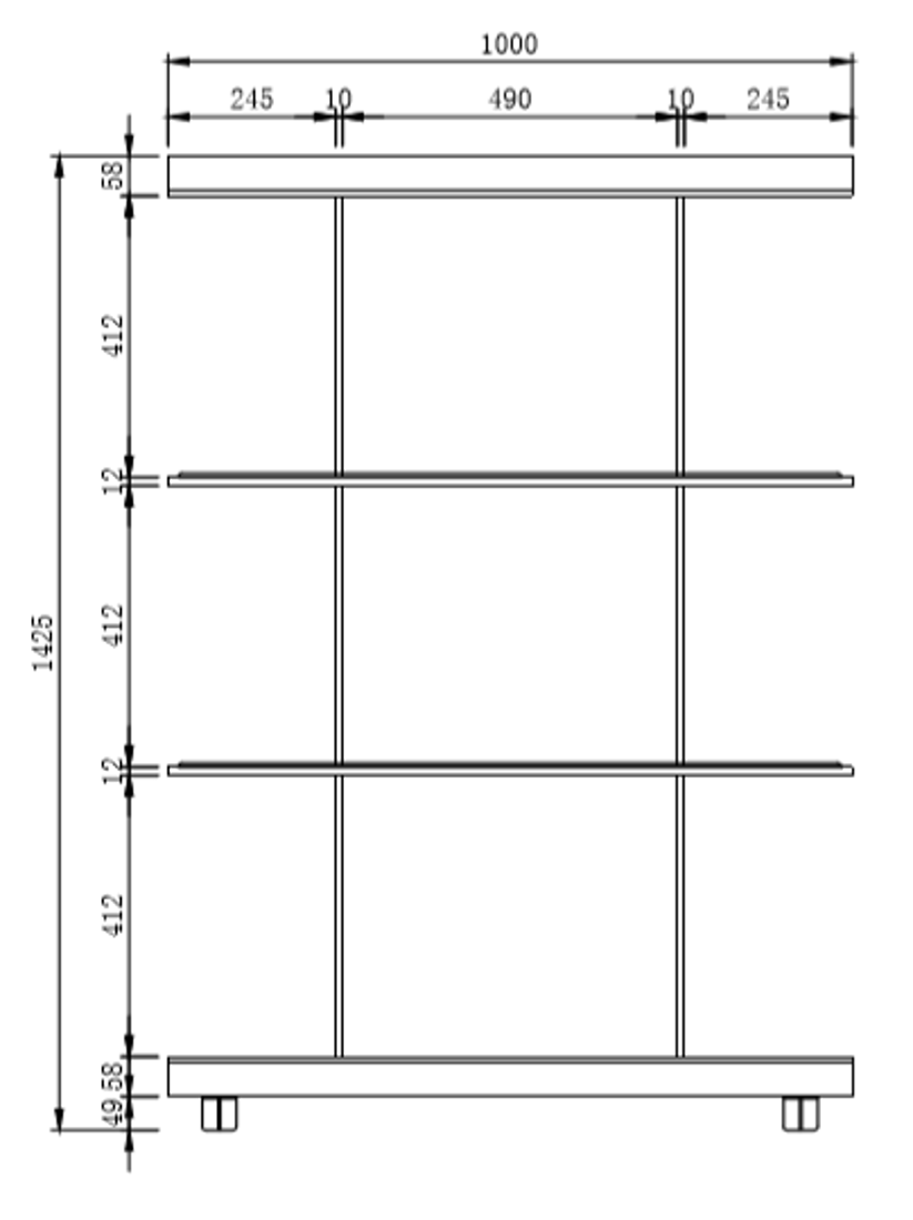 Slika od SHARPY POLICA 100x35,5x142,5 cm