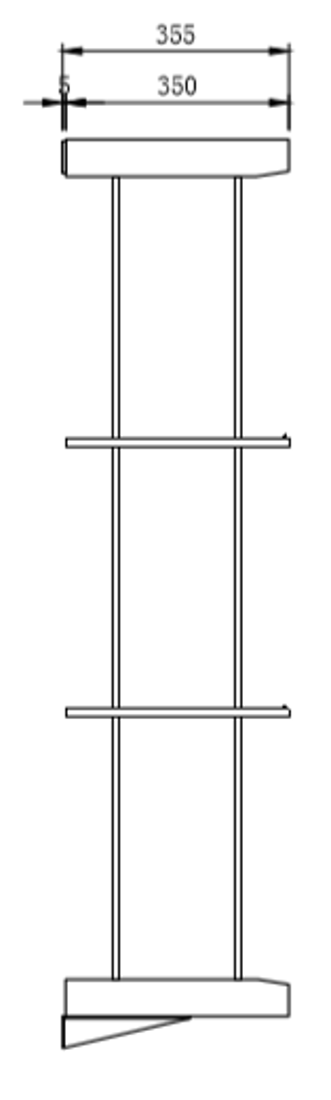 Slika od SHARPY POLICA 100x35,5x142,5 cm