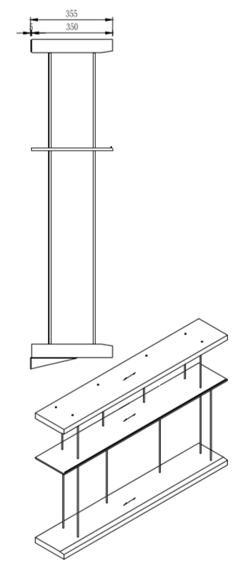 Slika od SHARPY POLICA  200x35,5x142,5 cm