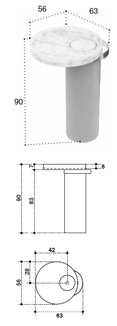 Slika od ECCENTRICO SAMOSTOJECI SET  63x56xh90cm