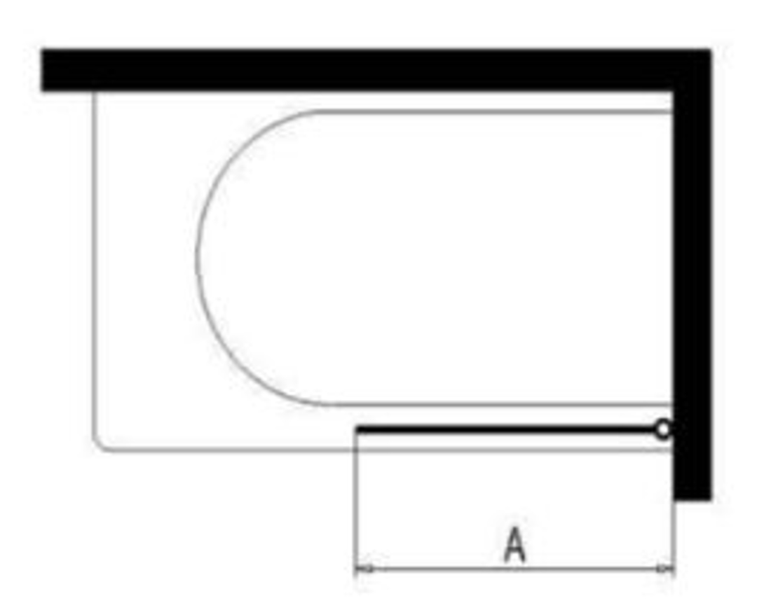Slika od SYSTEM P3 NOVA 100 PREGRADA ZA KADU 75X150