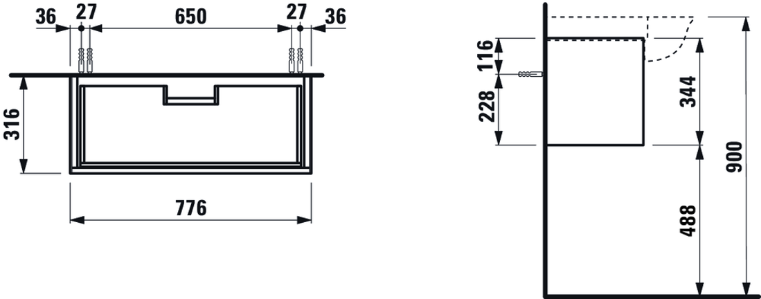 Slika od NEW CLASSIC KOMODA 775 x 315 x 345 mm