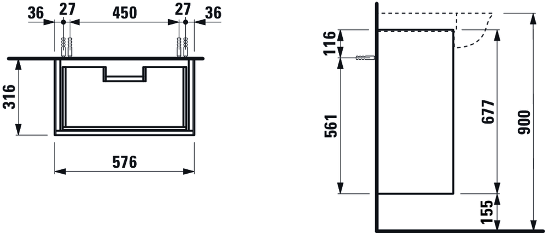 Slika od NEW CLASSIC KOMODA 575 x 315 x 675 mm