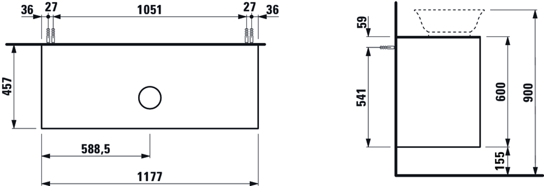 Slika od NEW CLASSIC KOMODA 1175 x 455 x 600mm