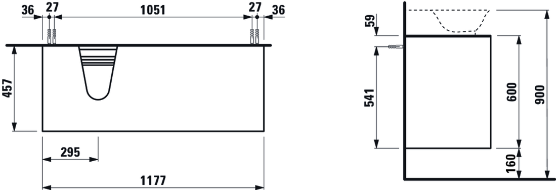 Slika od NEW CLASSIC KOMODA LEVA 1175 x 455 x 600mm