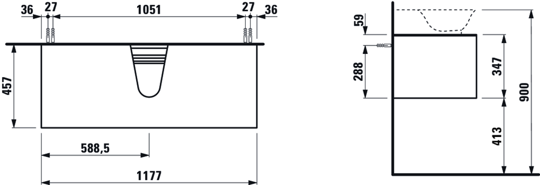Slika od NEW CLASSIC KOMODA 1175 x 455 x 345 mm