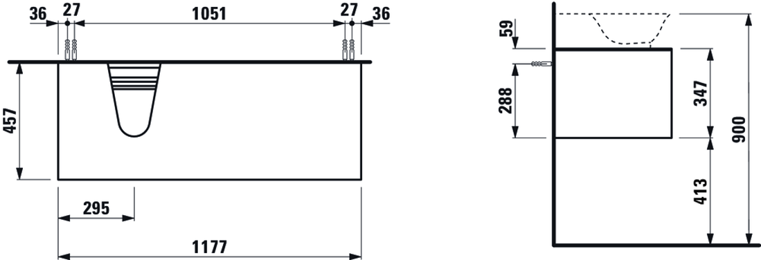 Slika od NEW CLASSIC KOMODA LEVA 1175 x 455 x 345 mm