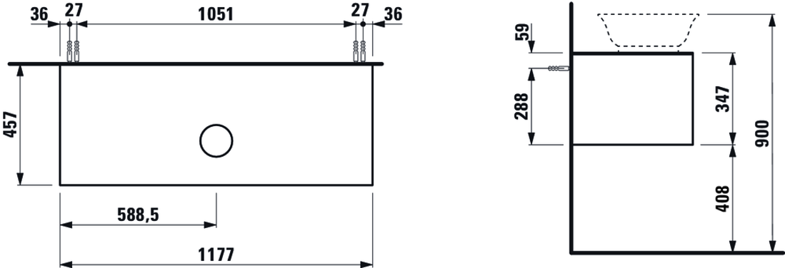 Slika od NEW CLASSIC KOMODA 1175 x 455 x 345mm