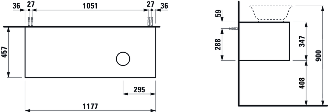 Slika od NEW CLASSIC KOMODA DESNA 1175 x 455 x 345mm