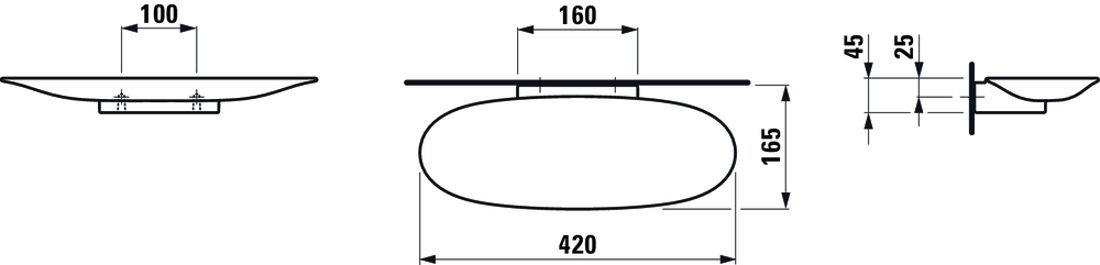 Slika od NEW CLASSIC KERAMIČKA POLICA 420 x 165 mm