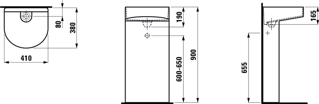 Slika od SONAR UMIVAONIK 410 x 380 x 900mm