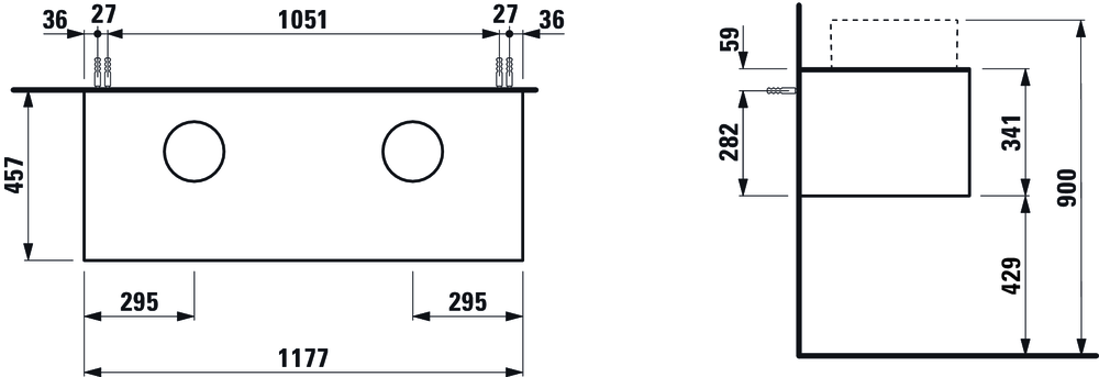 Slika od SONAR ORMARIĆ DUPLI 1175 x 455 x 340 mm