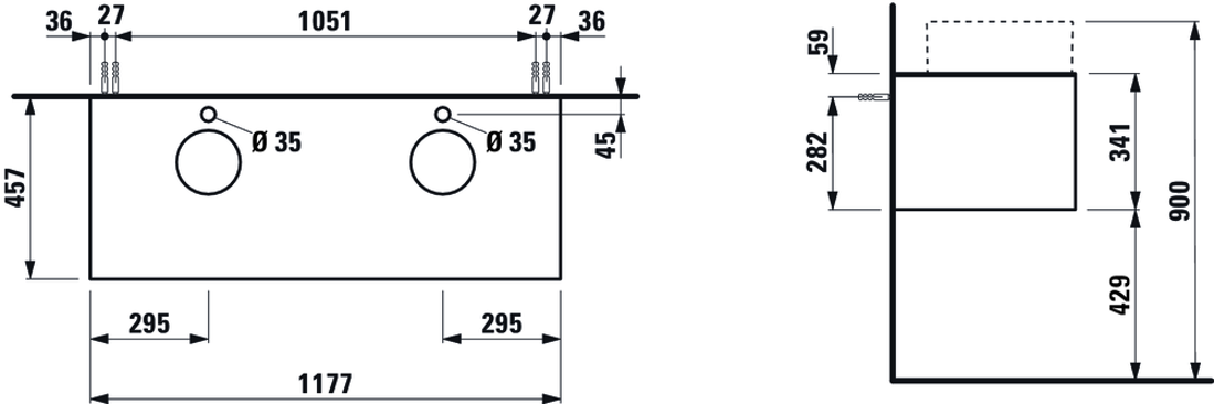 Slika od SONAR ORMARIĆ DUPLI 1175 x 455 x 340 mm