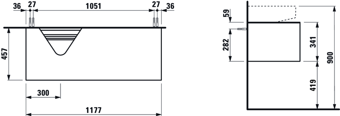 Slika od SONAR ORMARIĆ LEVI 1175 x 455 x 340 mm