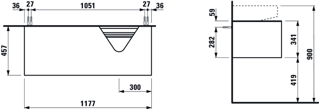 Slika od SONAR ORMARIĆ DESNI 1175 x 455 x 340 mm