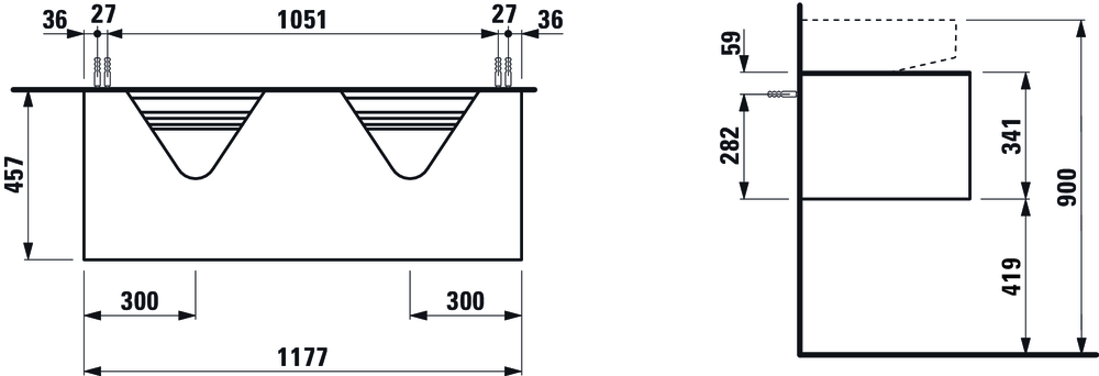 Slika od SONAR ORMARIĆ DUPLI 1175 x 455 x 340 mm