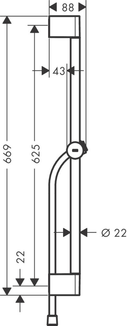 Slika od Unica držač tuša Pulsify 65 cm sa klizačem i Isiflex crevom 160 cm