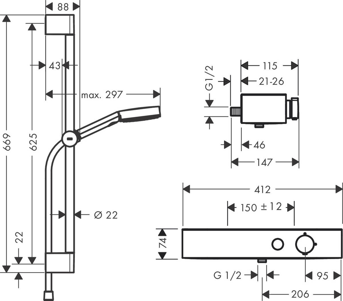 Slika od Pulsify Select Shower system 105 3jet Relaxation